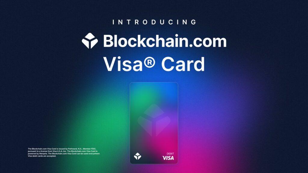 Blockchain.com lanza tarjeta de débito Visa ilimitada