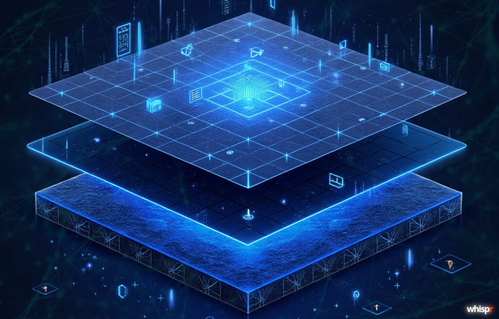 Las cuatro capas de la blockchain ¿Qué son y en qué se diferencian? Las capas de la blockchain ¿En qué se diferencian? · WHISPR