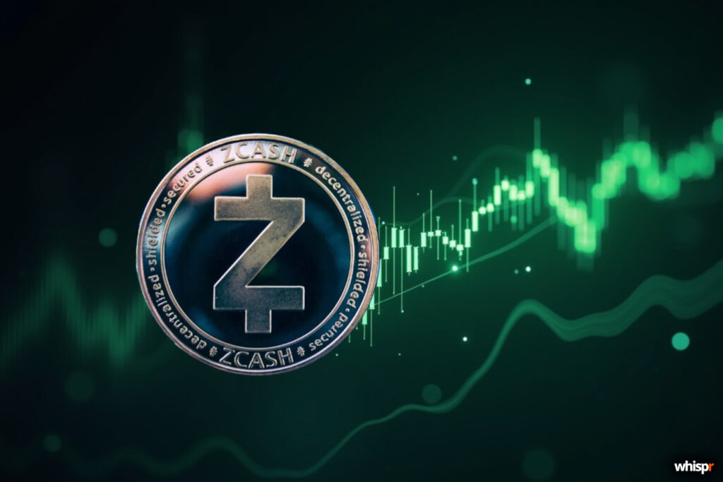 Zcash supera a Monero y se dispara más del 50% · WHISPR