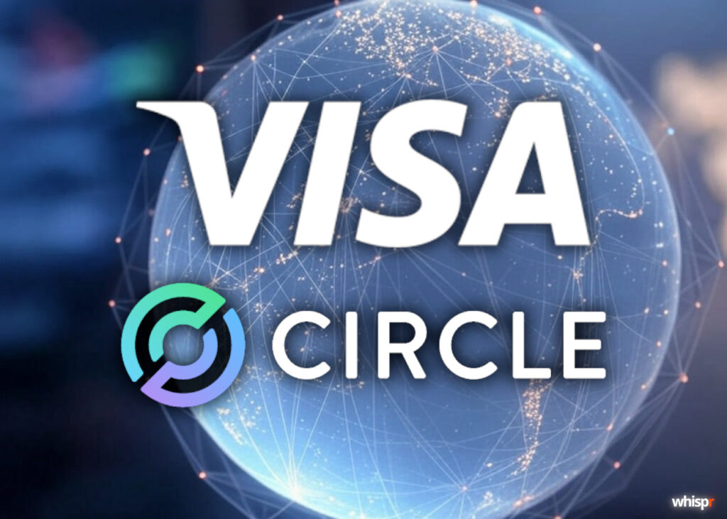 Visa lanza programa piloto de pagos globales con USDC para creadores y freelancers Visa lanza un piloto de pagos globales con USDC · WHISPR
