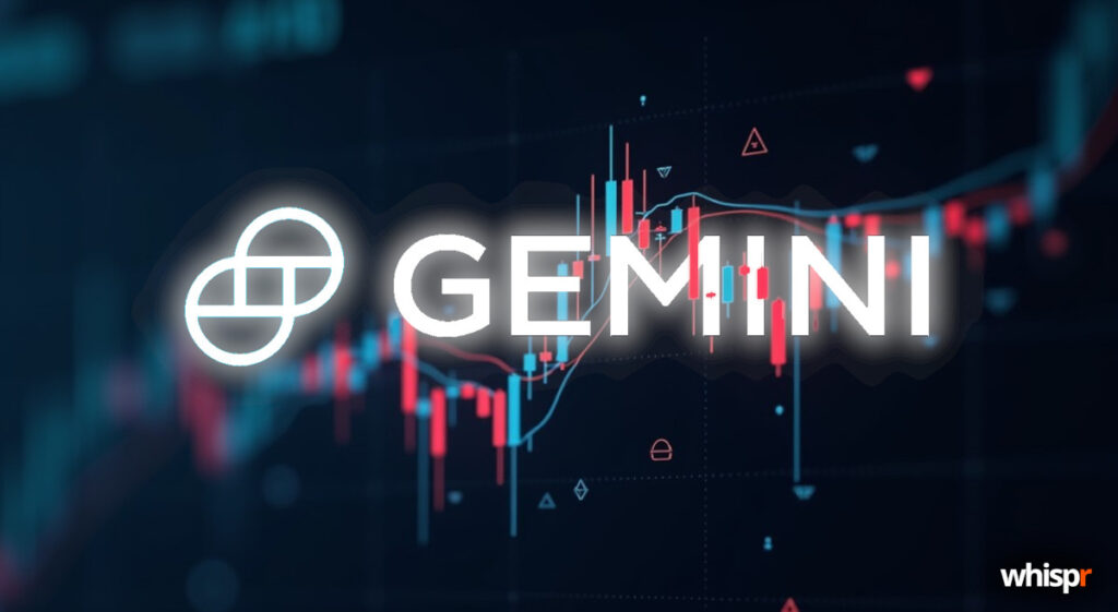 Gemini entra en los mercados de predicción: Obtiene la luz verde de la CFTC y sus acciones se disparan Gemini entra en los mercados de predicción · WHISPR