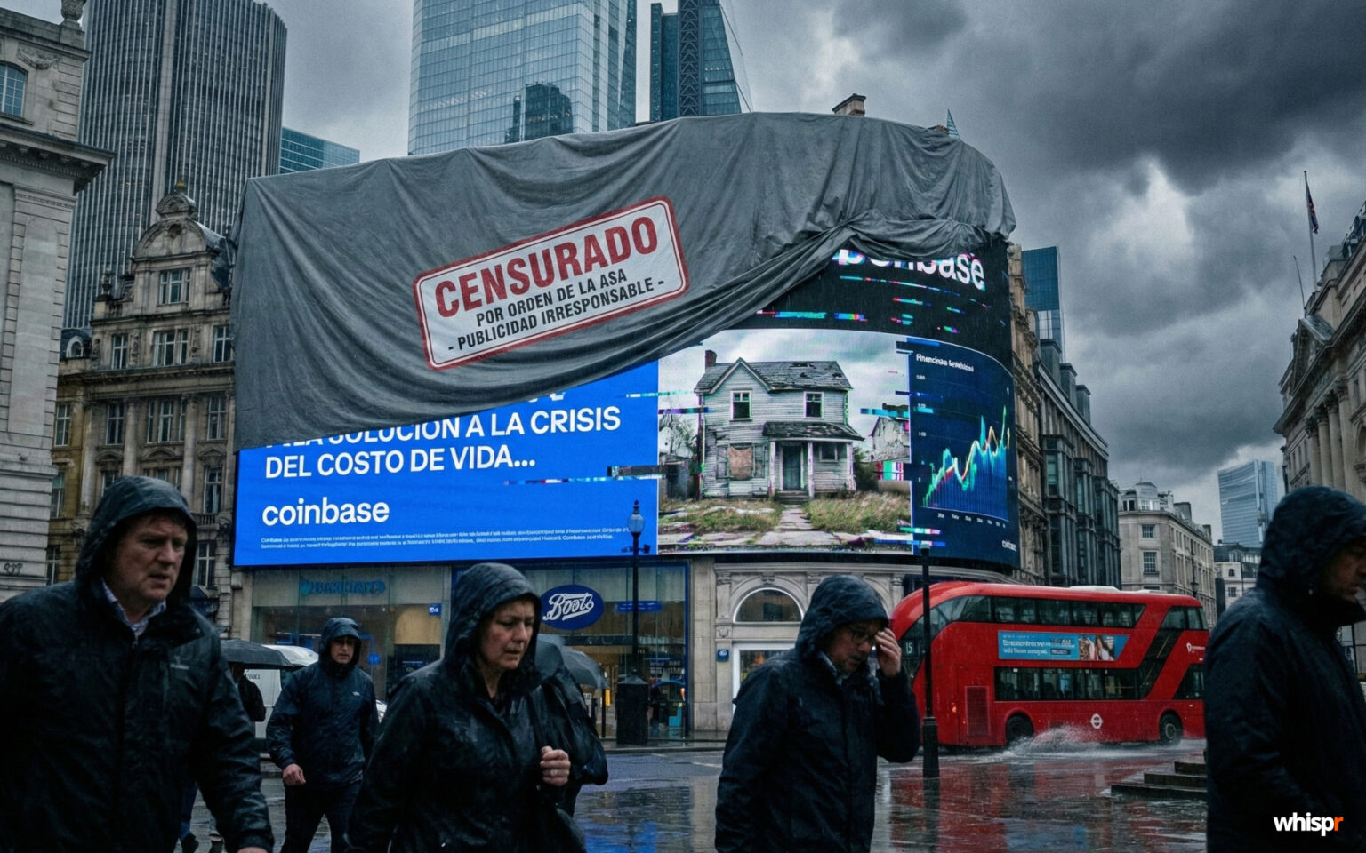 Regulador británico frena a Coinbase: cripto en la mira · WHISPR