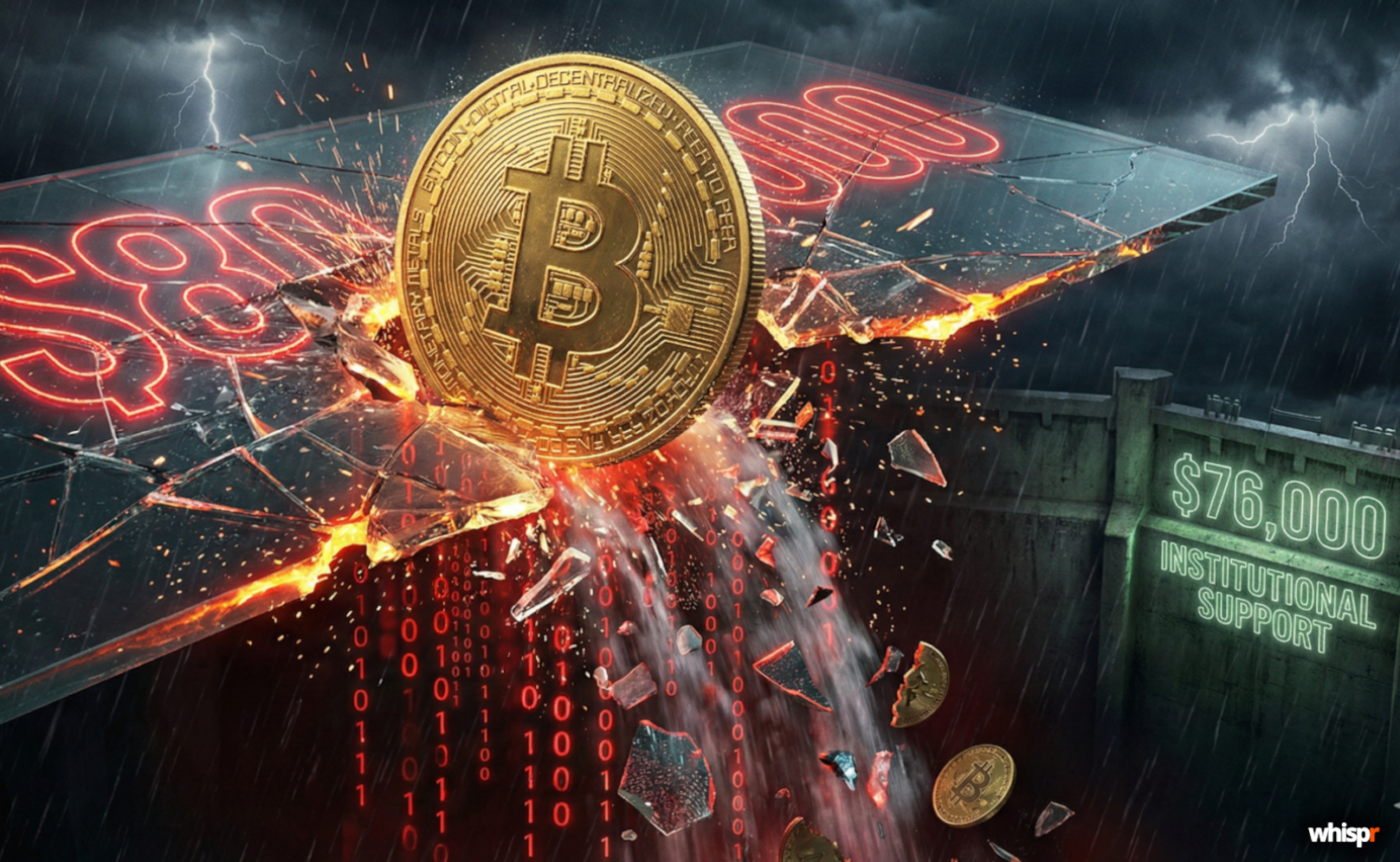 Bitcoin se desploma bajo $80,000: liquidaciones récord · WHISPR