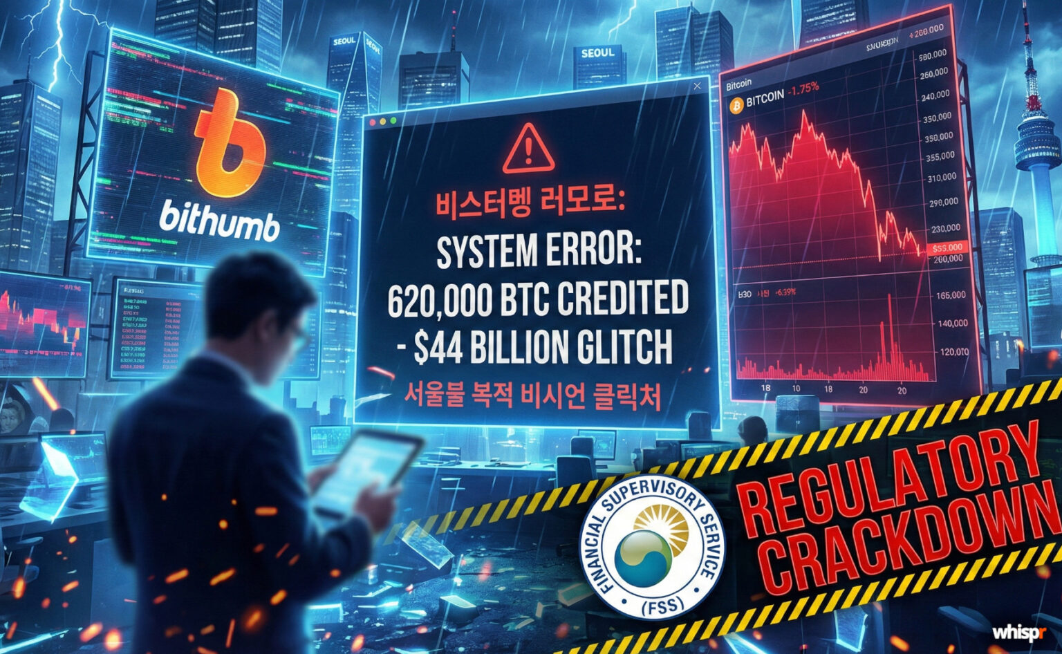 $44,000 millones: cómo un fallo en Bithumb trajo el caos · WHISPR