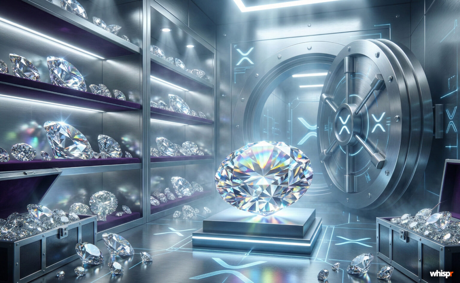Ripple tokeniza diamantes por $280 millones en los Emiratos Árabes Unidos, un hito para los activos reales en blockchain Ripple tokeniza diamantes por $280M en Emiratos · WHISPR