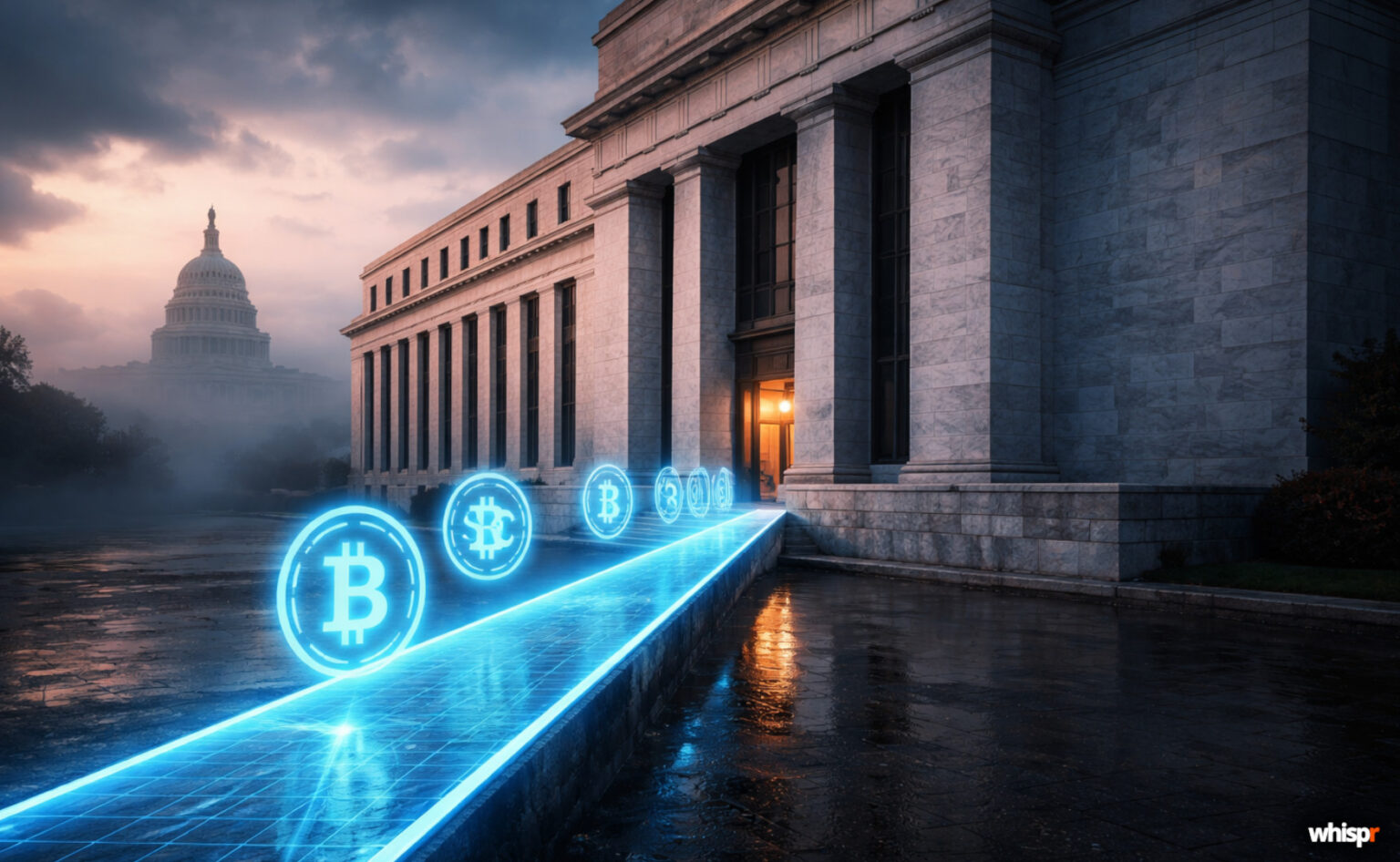 La Fed avanza con cuentas limitadas para bancos cripto · WHISPR