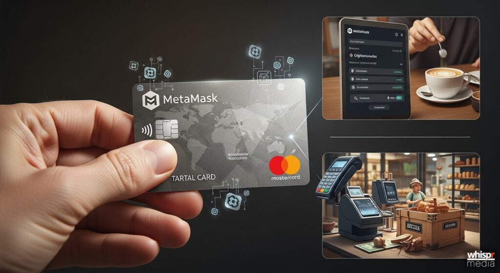 MetaMask lanza su tarjeta crypto en Estados Unidos: adiós a precargar fondos, hola a la autocustodia MetaMask lanza su tarjeta crypto en EE.UU. · WHISPR