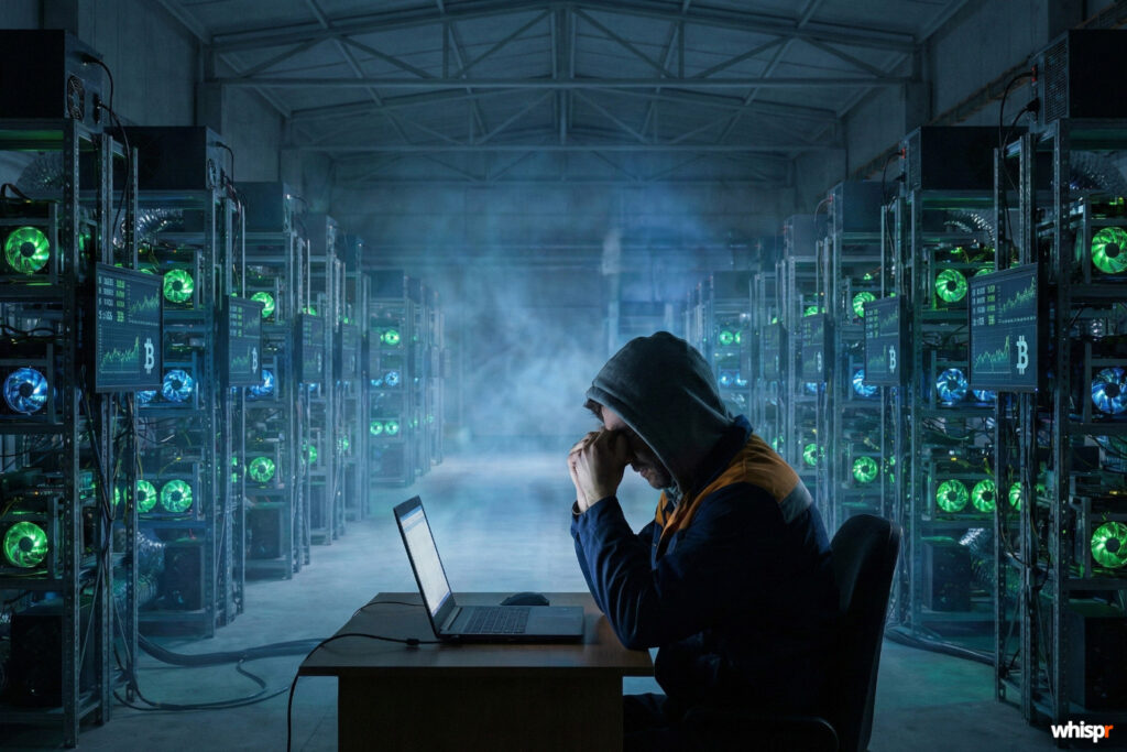 El coste de producir Bitcoin cae a 77.000 dólares: ¿alivio para los mineros o señal de capitulación? El coste de producir Bitcoin a los mineros cae a $77.000 · WHISPR