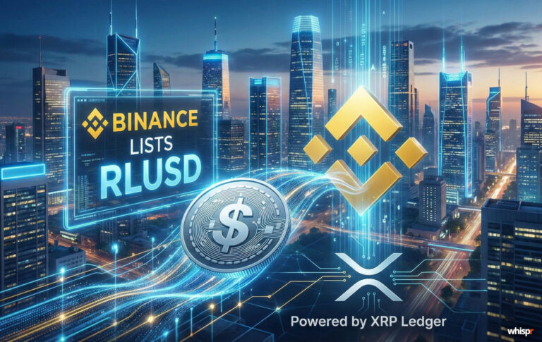 Binance integra RLUSD de Ripple en XRP Ledger · WHISPR