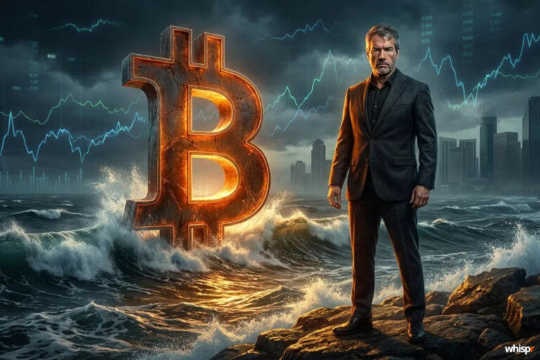 Michael Saylor: Strategy resistiría un Bitcoin a $8K · WHISPR