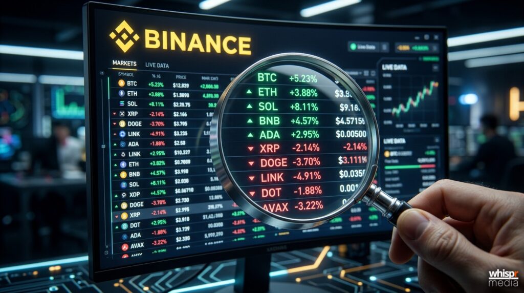 Binance endurece las reglas para los market makers · WHISPR