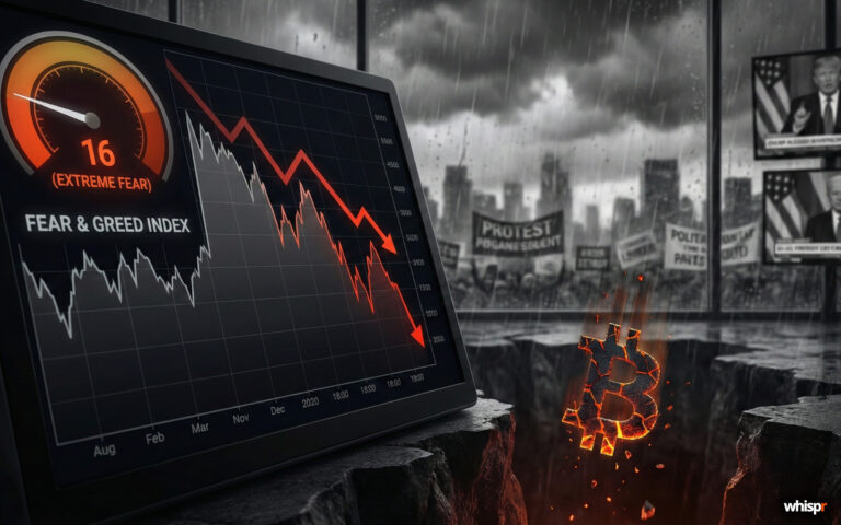 Bitcoin se desploma por debajo de los 66.000 dólares · WHISPR