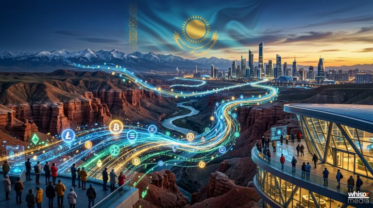 Kazajistán: 350 millones de dólares a activos digitales · WHISPR