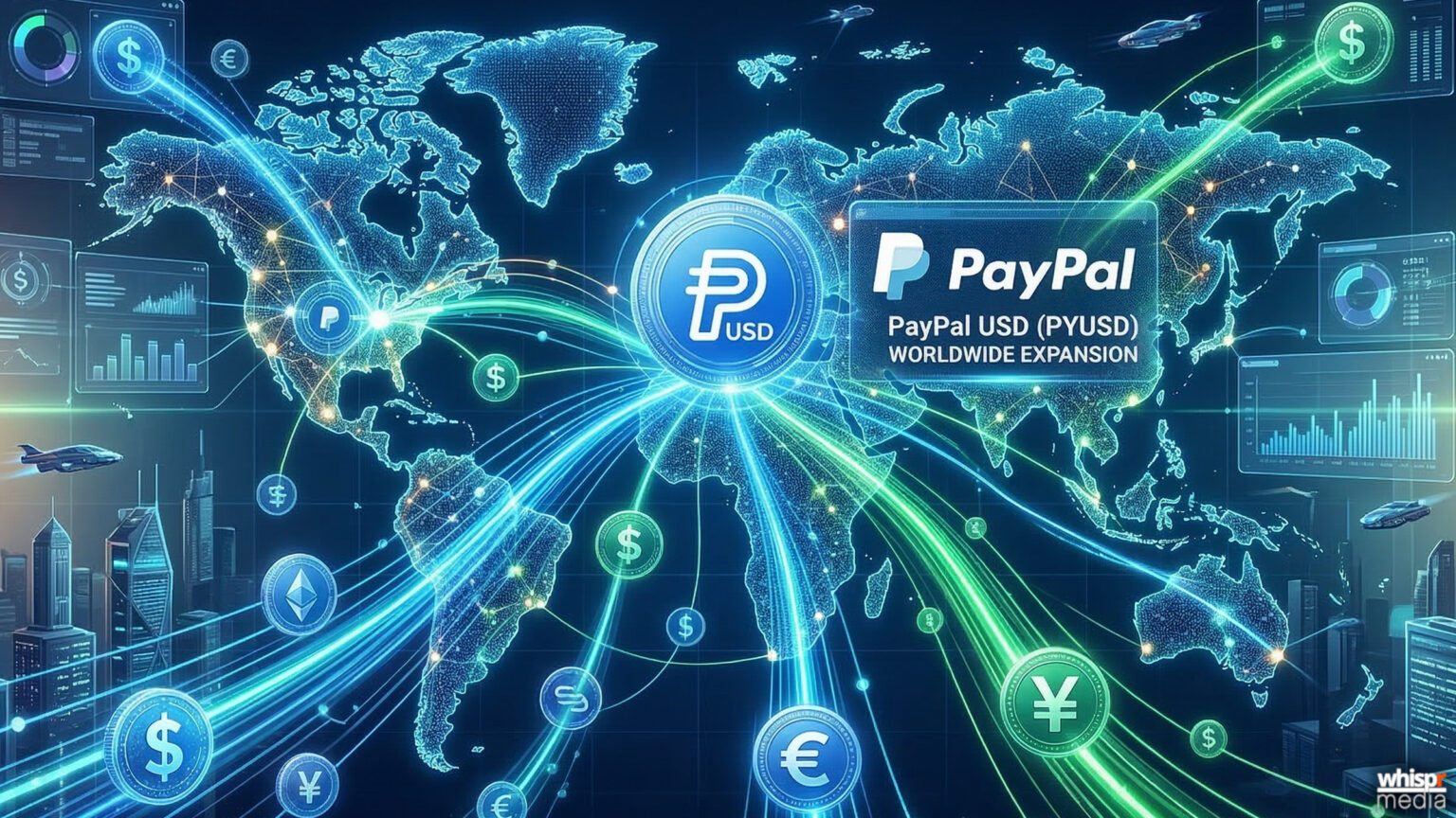 PayPal lanza su stablecoin PYUSD en 70 países · WHISPR