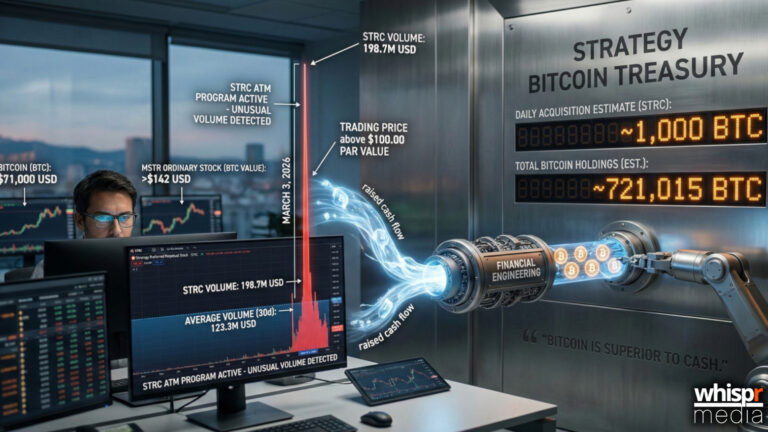 La fiebre de Strategy por bitcoin no cesa · WHISPR
