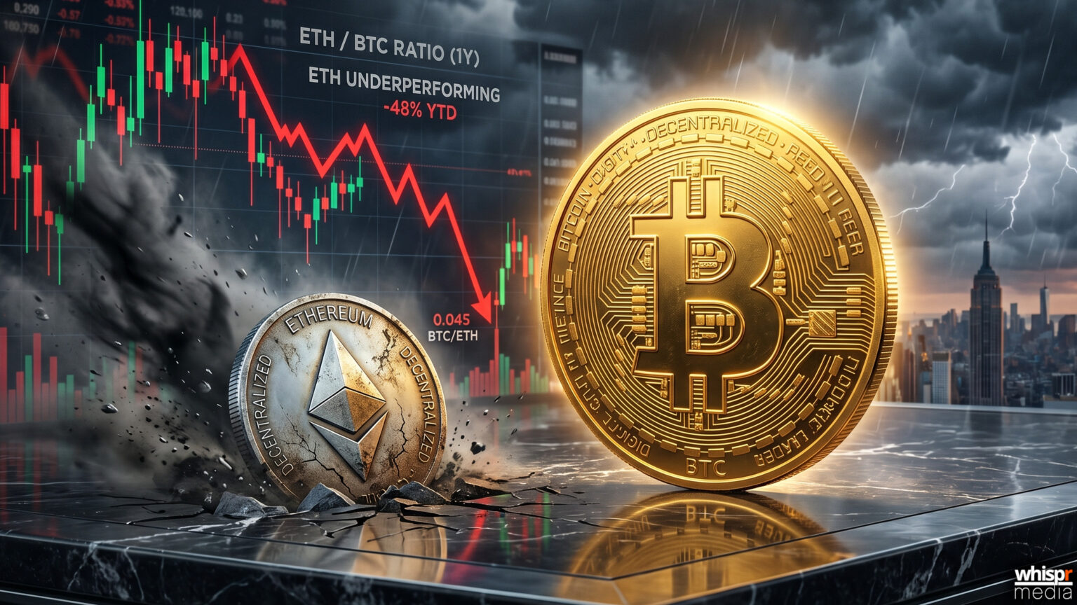 ETH/BTC cae a mínimos de 10 meses: Análisis · WHISPR